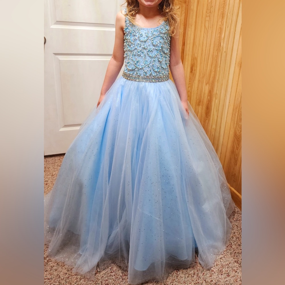 Christina Wu Sparkling Light Blue Formal Dress